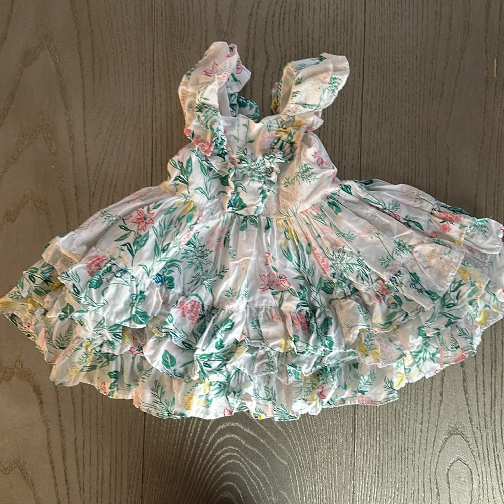Janie and Jack Floral Smocked Ruffle Dress
